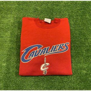 YTK Jerzees Super Sweats Cleveland Cavaliers script sword crewneck wine small